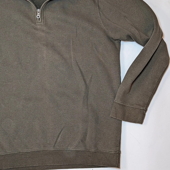 Men's Croft & Barrow® Easy-Care  Extra Soft Quarter-Zip Fleece Pullover M Green - Picture 6 of 8